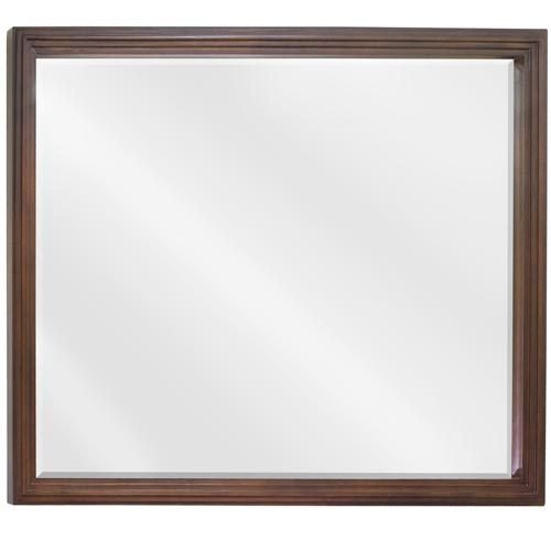 44" x 34" Mirror in Walnut with Beveled Glass