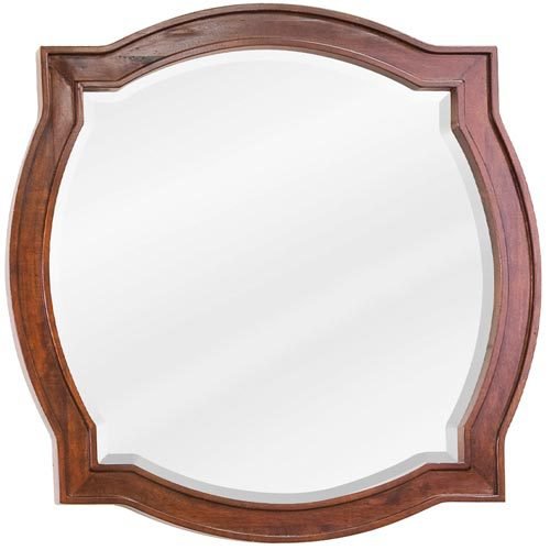 26" x 26" Mirror in Chocolate with Beveled Glass