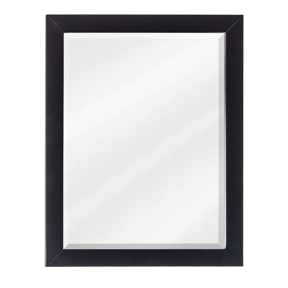22" x 28" Mirror with Beveled Glass in Black