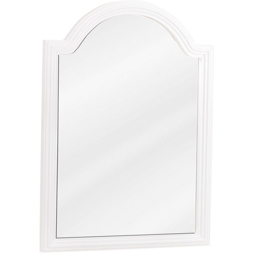 26" x 36" Reed Frame Mirror with Beveled Glass in White