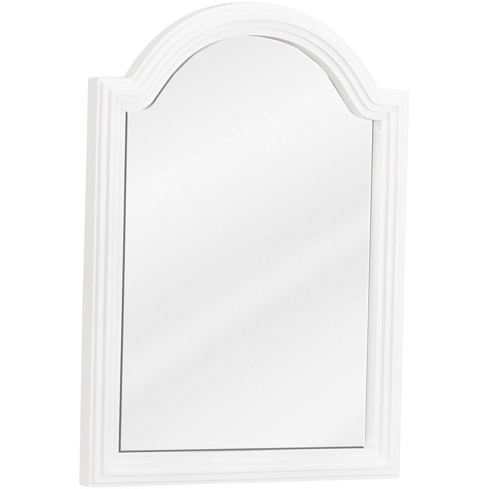 22" x 30" Reed Frame Mirror with Beveled Glass in White