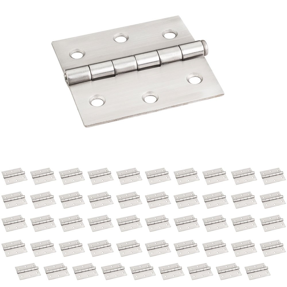 (50 PACK) 3" x 2-3/4" Butt Hinge in Stainless Steel