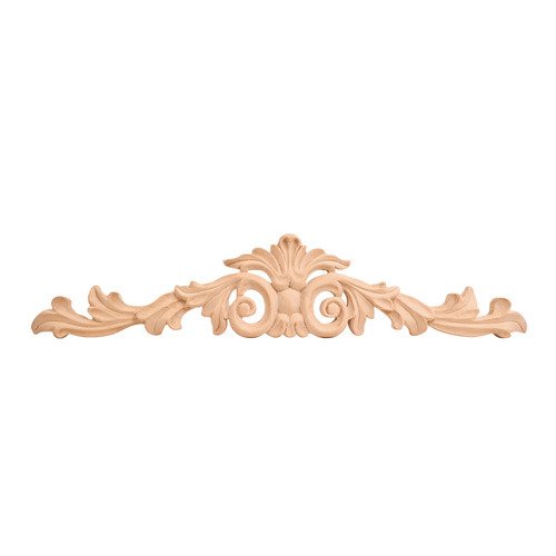 3 1/4" Acanthus Traditional Onlay in Rubberwood Wood