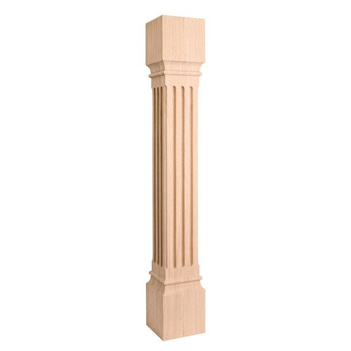 Fluted Traditional Post in Alder Wood