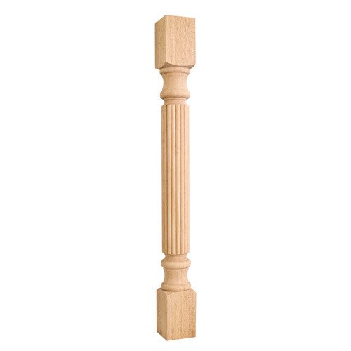 3 1/2" x 35 1/2" x 3 1/2" Reed Traditional Post in Alder Wood