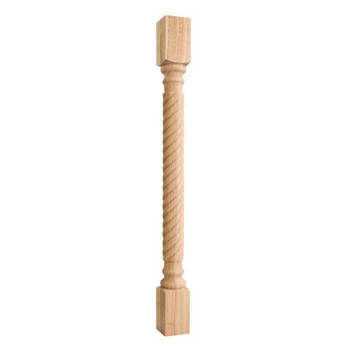 3" x 35 1/2" x 3" Rope Traditional Post in Cherry Wood