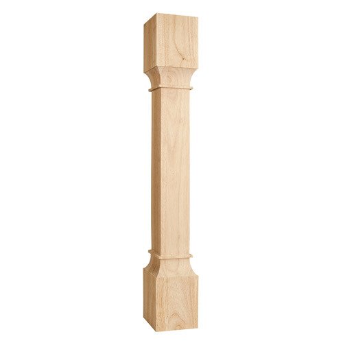 5" x 35 1/2" x 5" Square Transitional Post in Alder Wood