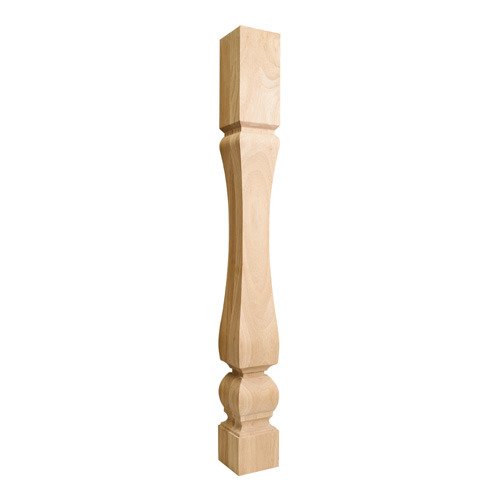 3 3/4" x 35 1/2" 3 3/4" Baroque Traditional Post in Alder Wood