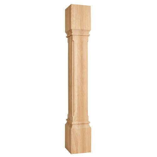 Fluted Transitional Post in Hard Maple Wood