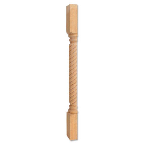 Wood Post with Rope Pattern (Island Leg) in Cherry Wood