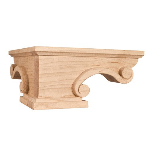 8 1/4" x 4 1/2" x 8 1/4" Traditional Pedestal Foot in Cherry Wood