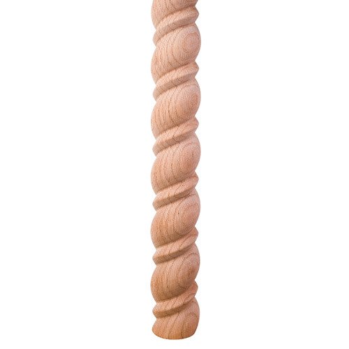 42" x 1-1/2" Beaded Rope Moulding Half Round in Maple Wood