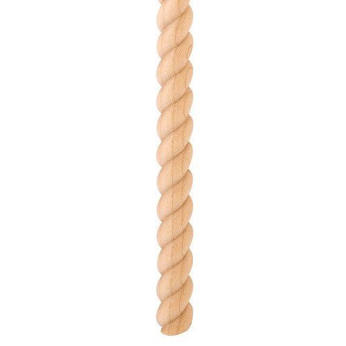 3/4" Tight Twist Rope Moulding Half Round in Cherry Wood (20 Each)