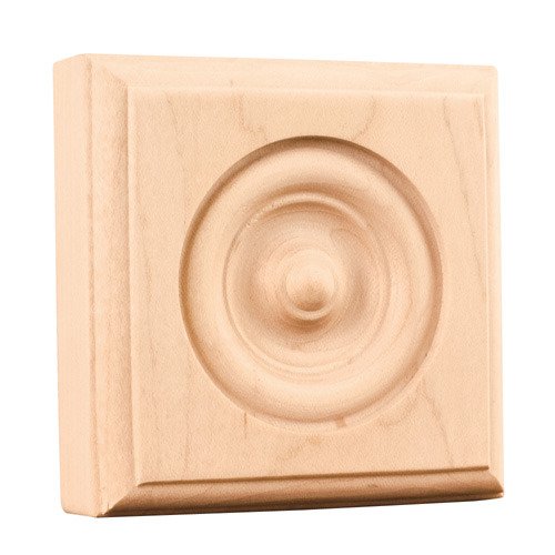 3 1/2" Traditional Rosette in Hard Maple Wood