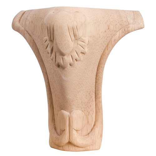 5" Acanthus Traditional Leg in Rubberwood Wood