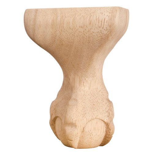 4 1/4" x 6" x 2 3/4" Ball & Claw Traditional Leg in Hard Maple Wood
