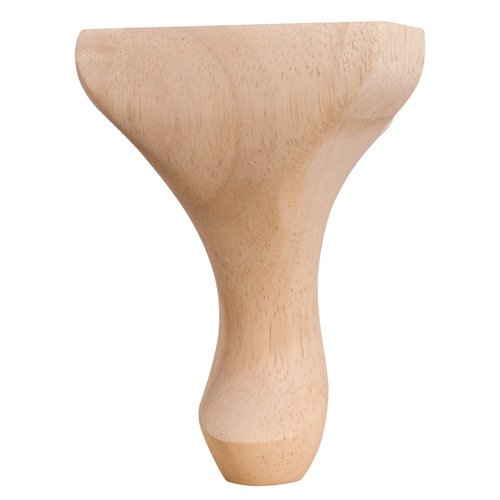 4 1/2" x 6" x 2 5/8" Queen Anne Traditional Leg in Hard Maple Wood