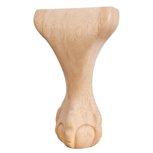 4 1/2" x 8" x 2 3/4" Ball & Claw Traditional Leg in Hard Maple Wood