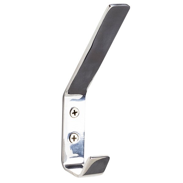 5 9/16" Single Wall Mount Coat Hook In Polished Stainless Steel