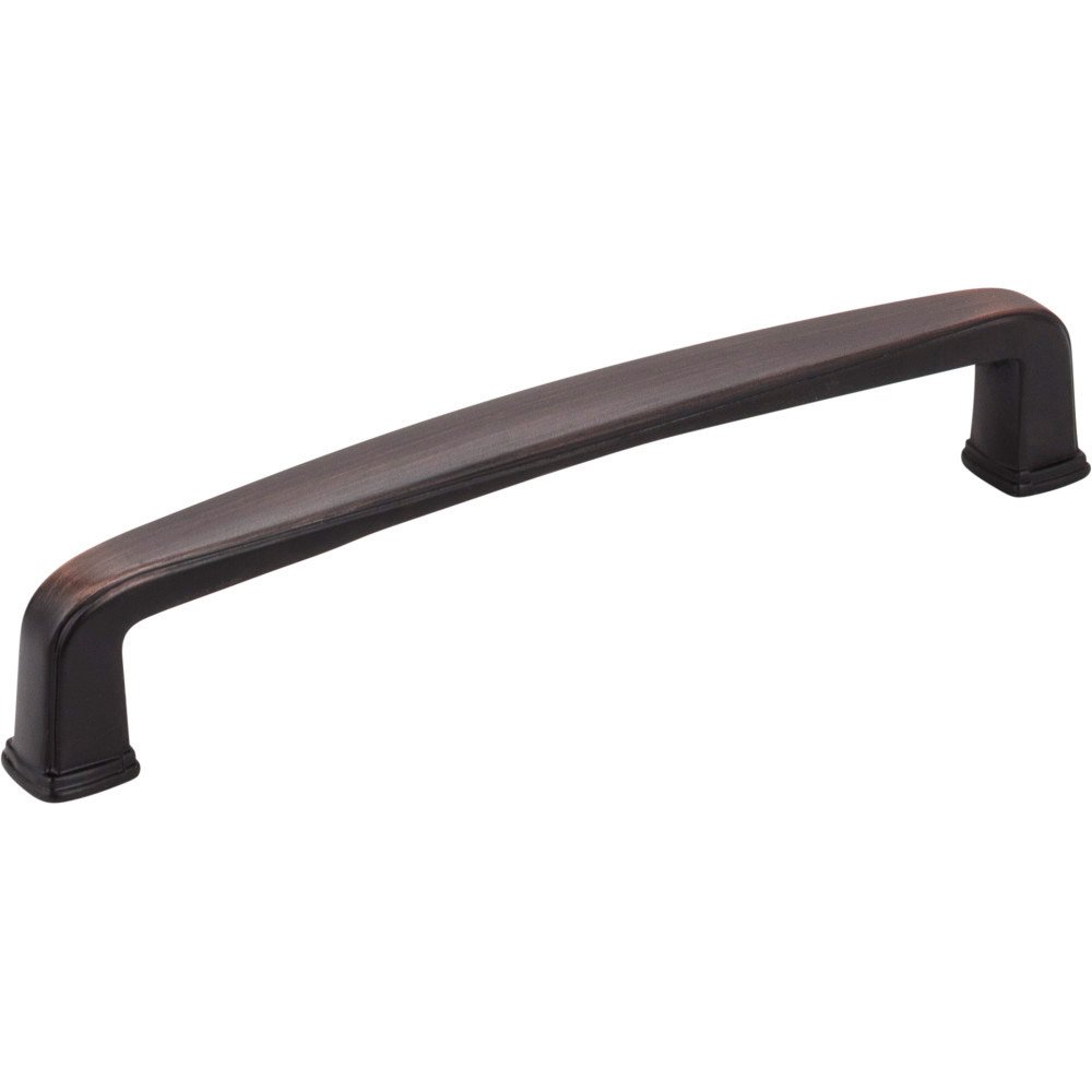 5" Centers Plain Square Pull in Brushed Oil Rubbed Bronze
