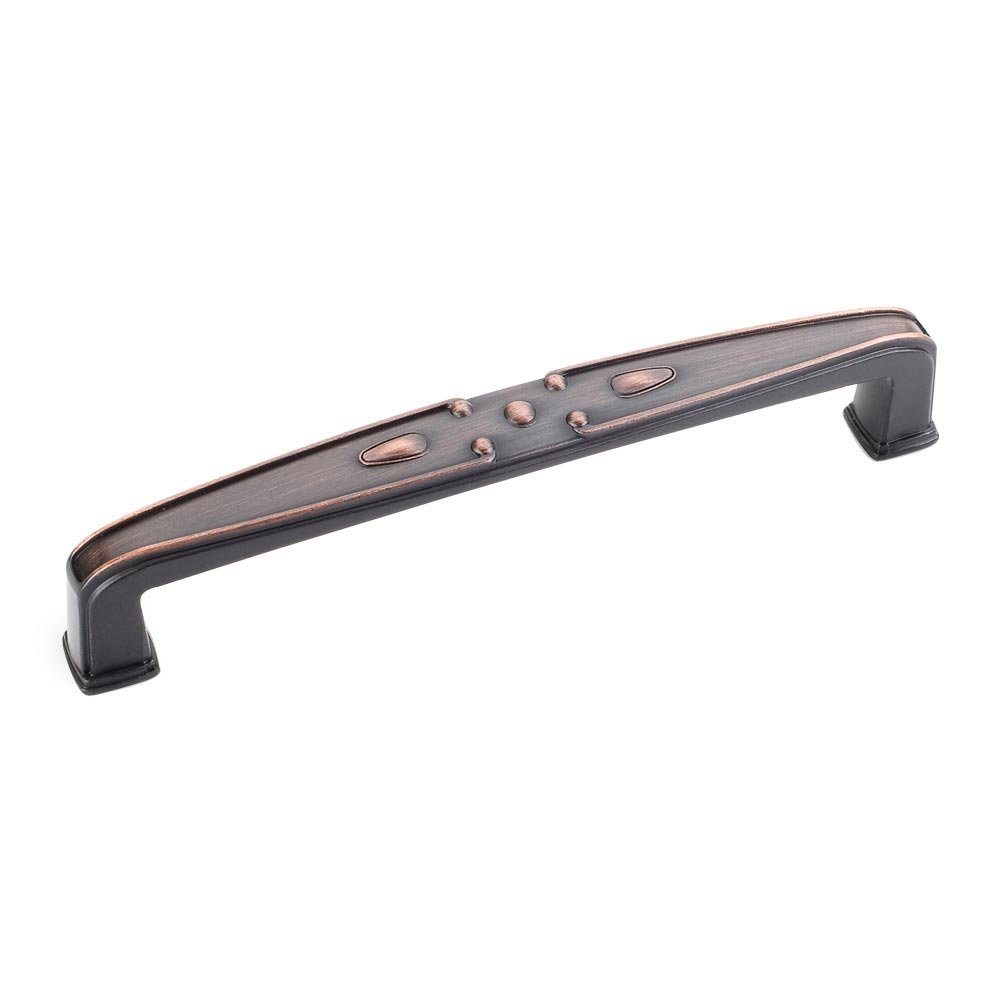 5" Centers Decorated Square Pull in Brushed Oil Rubbed Bronze
