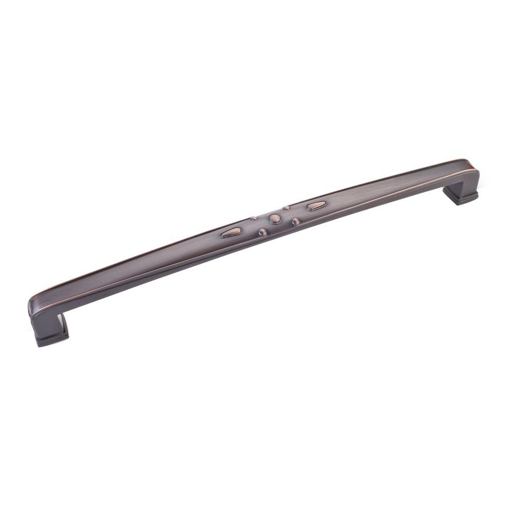 12" Centers Decorated Square Appliance Pull in Brushed Oil Rubbed Bronze