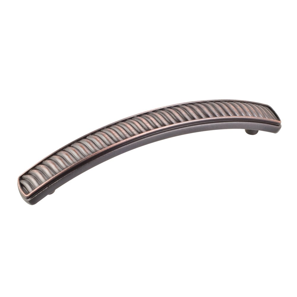 3 3/4" Centers Waved Pull in Brushed Oil Rubbed Bronze