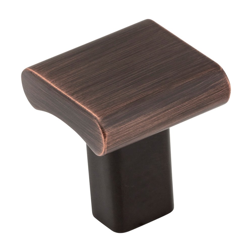 1" Square Knob in Brushed Oil Rubbed Bronze