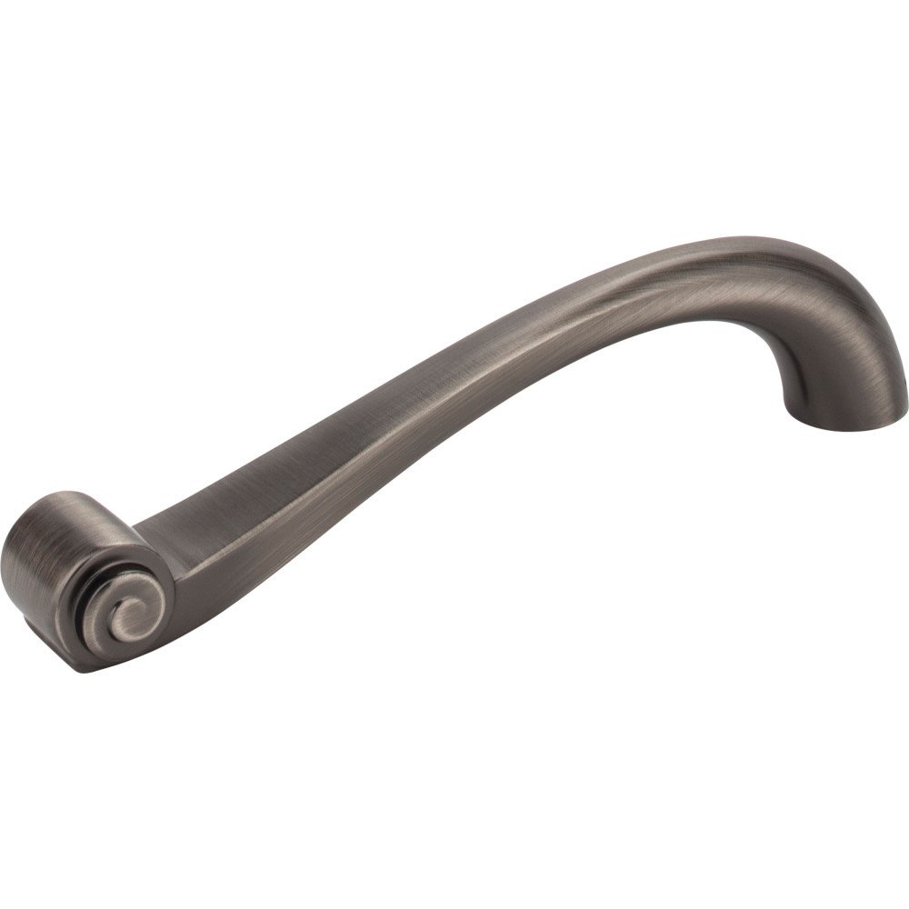 5" Centers Scroll Pull in Brushed Pewter