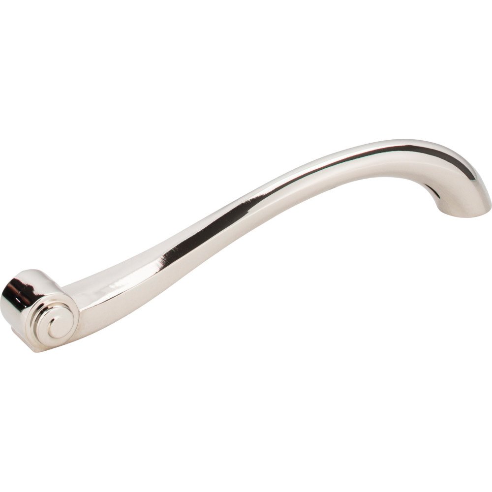 6 1/4" Centers Scroll Pull in Polished Nickel
