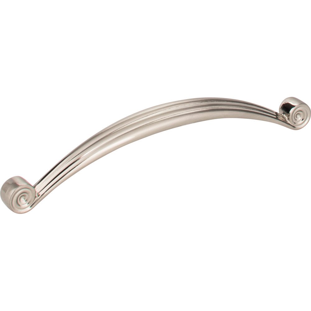 6 1/4" Centers Palm Leaf Pull in Satin Nickel