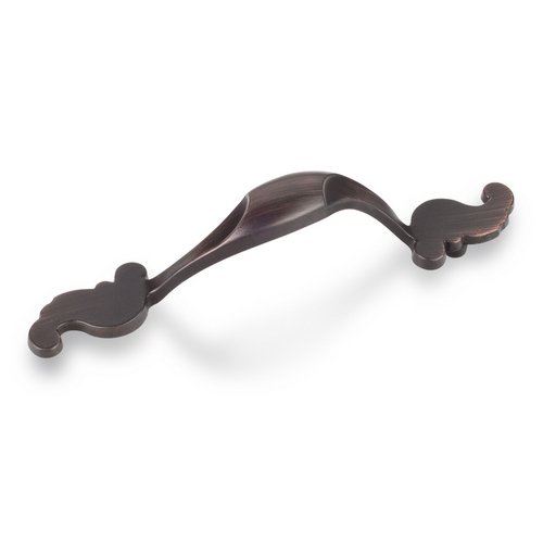 3 3/4" Centers Leaf Pull in Brushed Oil Rubbed Bronze
