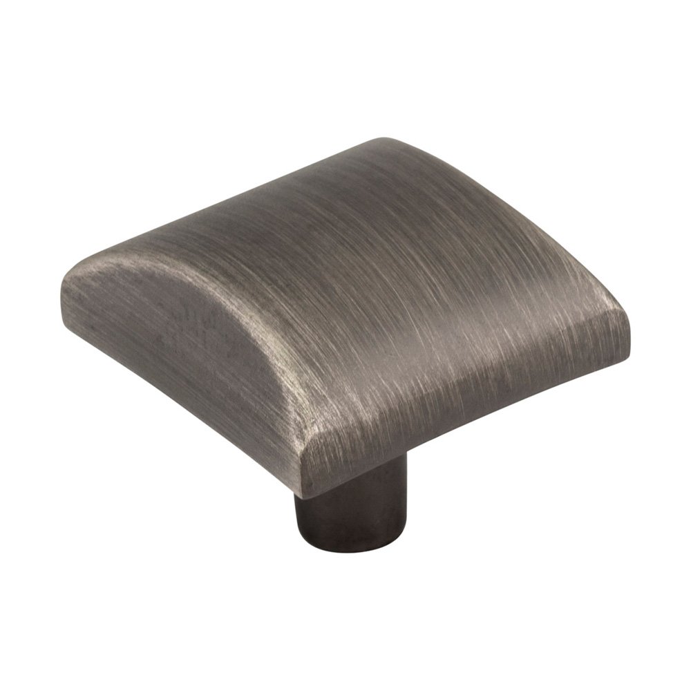 1 1/8" Square Cabinet Knob in Brushed Pewter