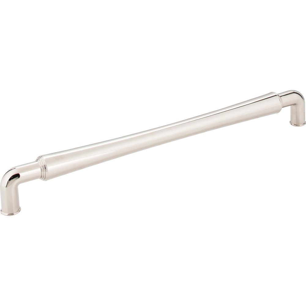12" Centers Barrel Appliance Pull in Polished Nickel