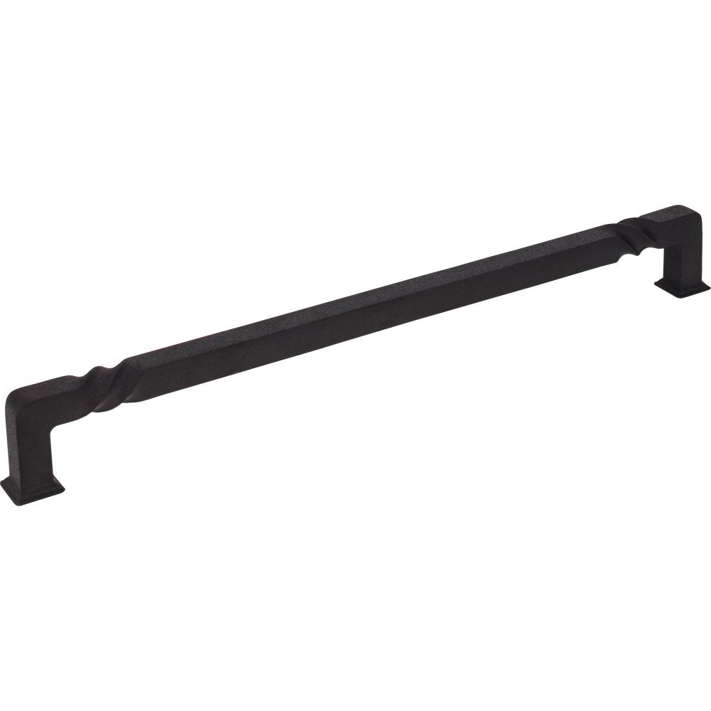 12" Centers Rustic Appliance Pull in Black