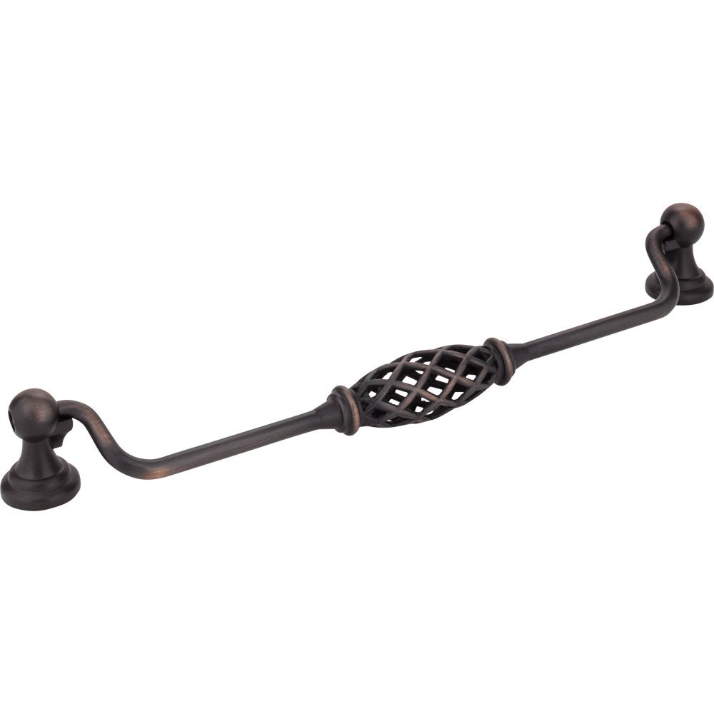 8 13/16" Centers Bird Cage Pull with Backplates in Brushed Oil Rubbed Bronze