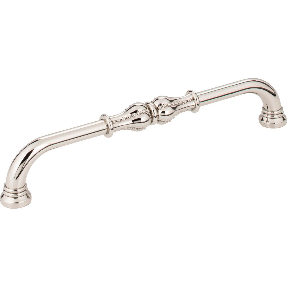 6 1/4" Centers Beaded Pull in Polished Nickel