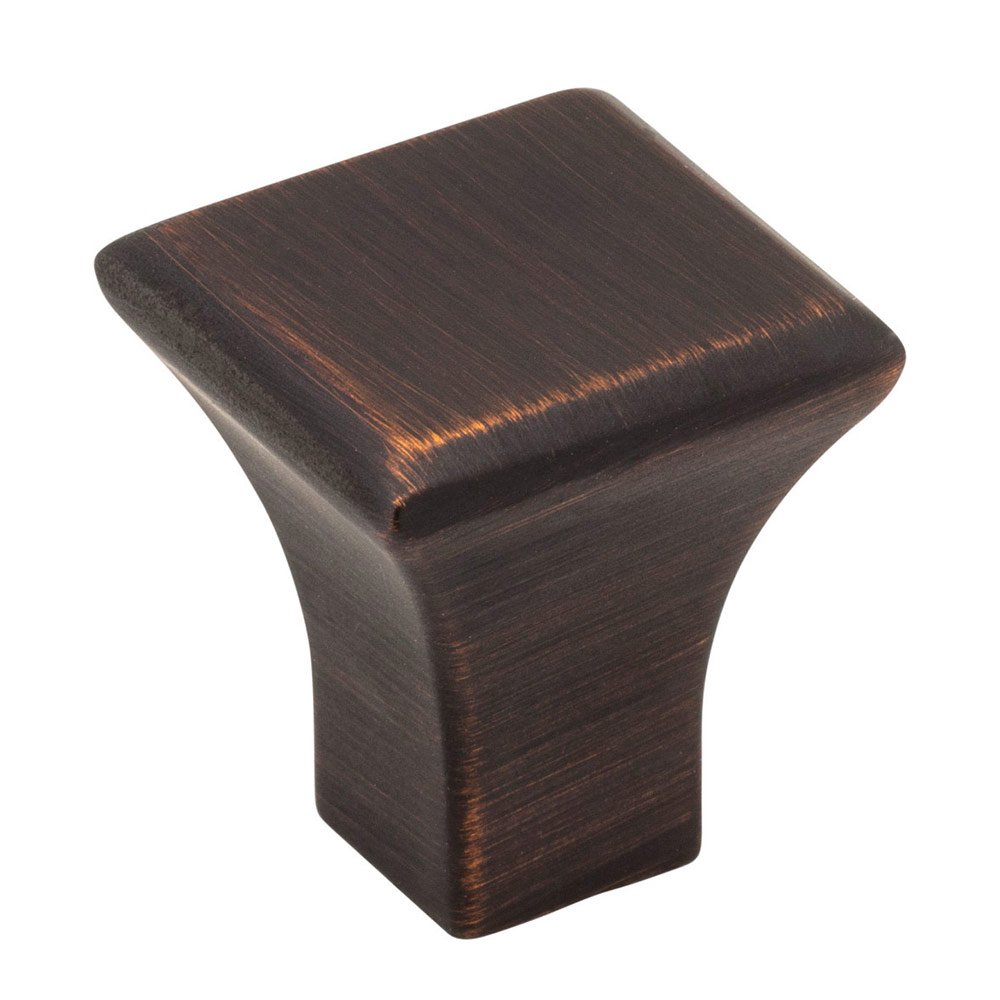 7/8" Square Knob in Brushed Oil Rubbed Bronze