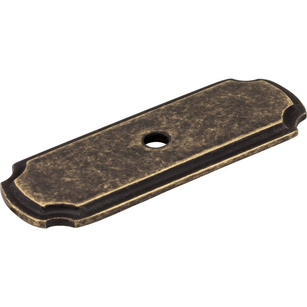 Knob Backplate in Distressed Antique Brass