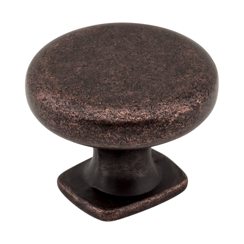 1 3/8" Diameter Forged Look Flat Bottom Knob in Distressed Oil Rubbed Bronze