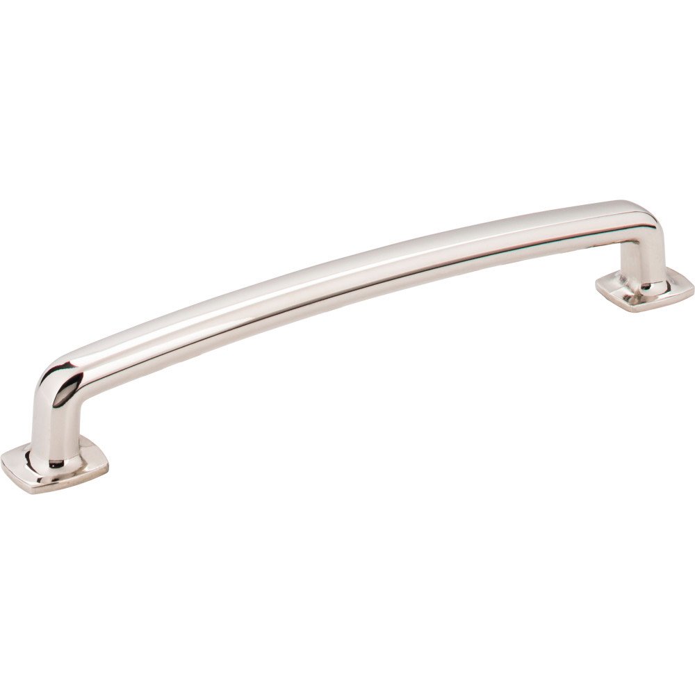 6 1/4" Centers Forged Look Flat Bottom Pull in Polished Nickel