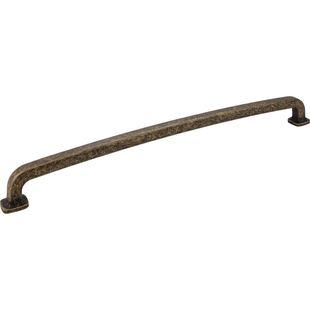 18" Centers Forged Look Flat Bottom Appliance Pull in Distressed Antique Brass