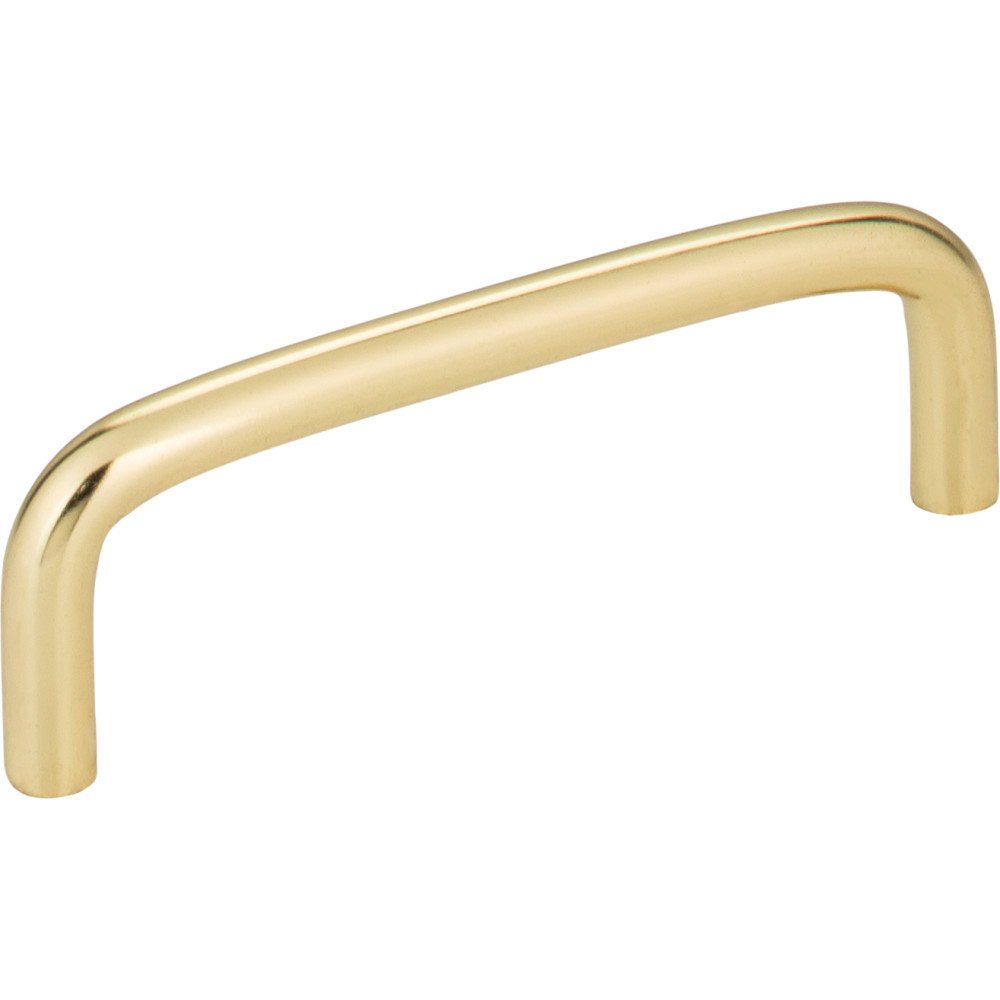 3 1/2" Centers Steel Wire Pull in Polished Brass