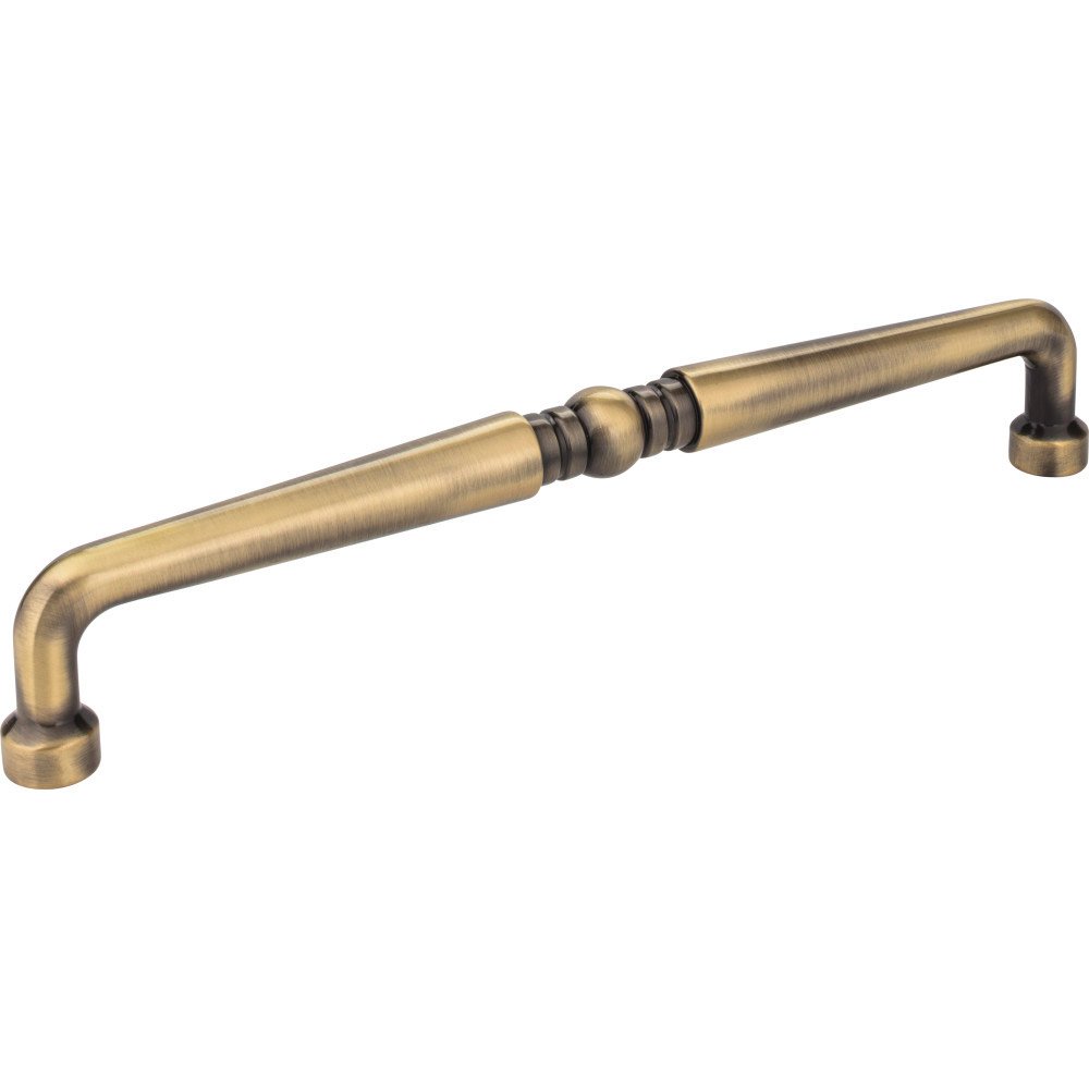 12" Centers Turned Appliance Pull in Brushed Antique Brass