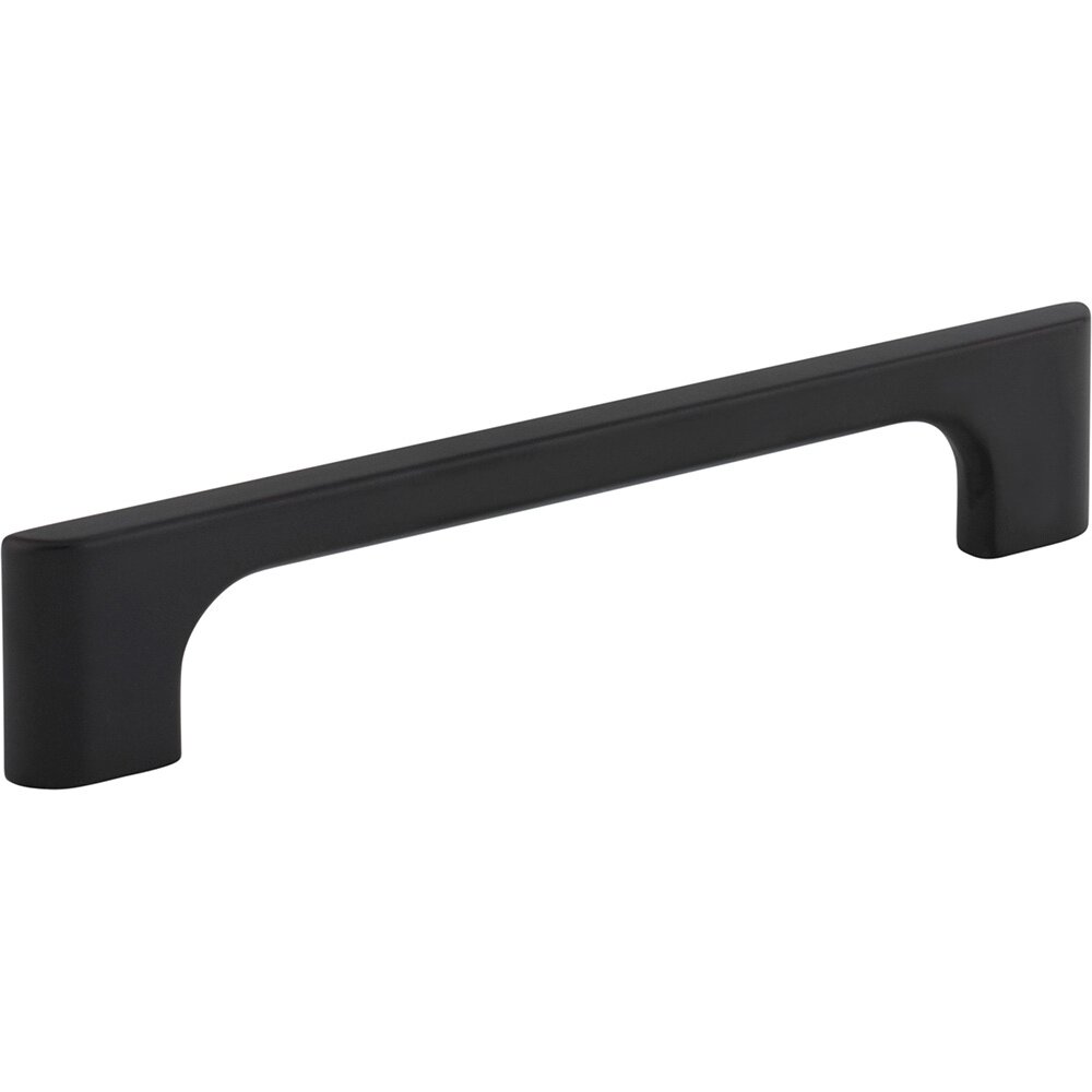 128mm Centers Asymmetrical Leyton Cabinet Pull in Matte Black