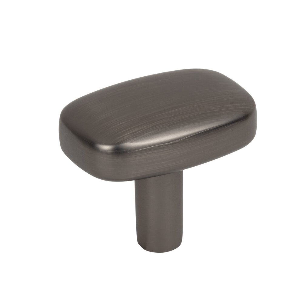 1-1/2" Length Rectangle Knob in Brushed Pewter