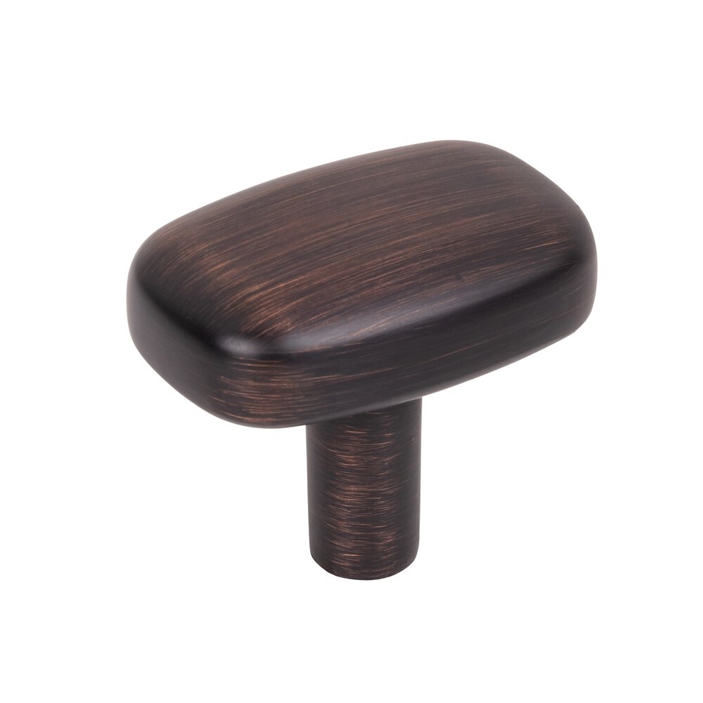 1-1/2" Length Rectangle Knob in Brushed Oil Rubbed Bronze