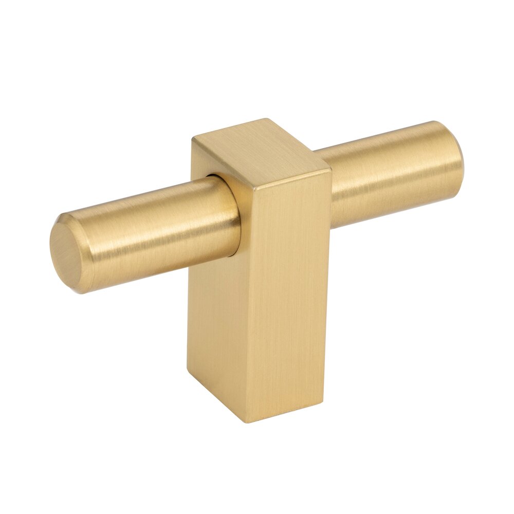 2-3/8"  "T" Knob in Brushed Gold