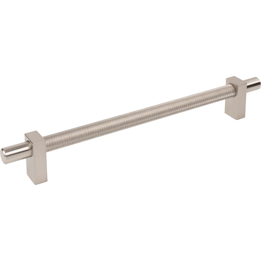 12" Centers Appliance Pull With Knurled Center in Satin Nickel