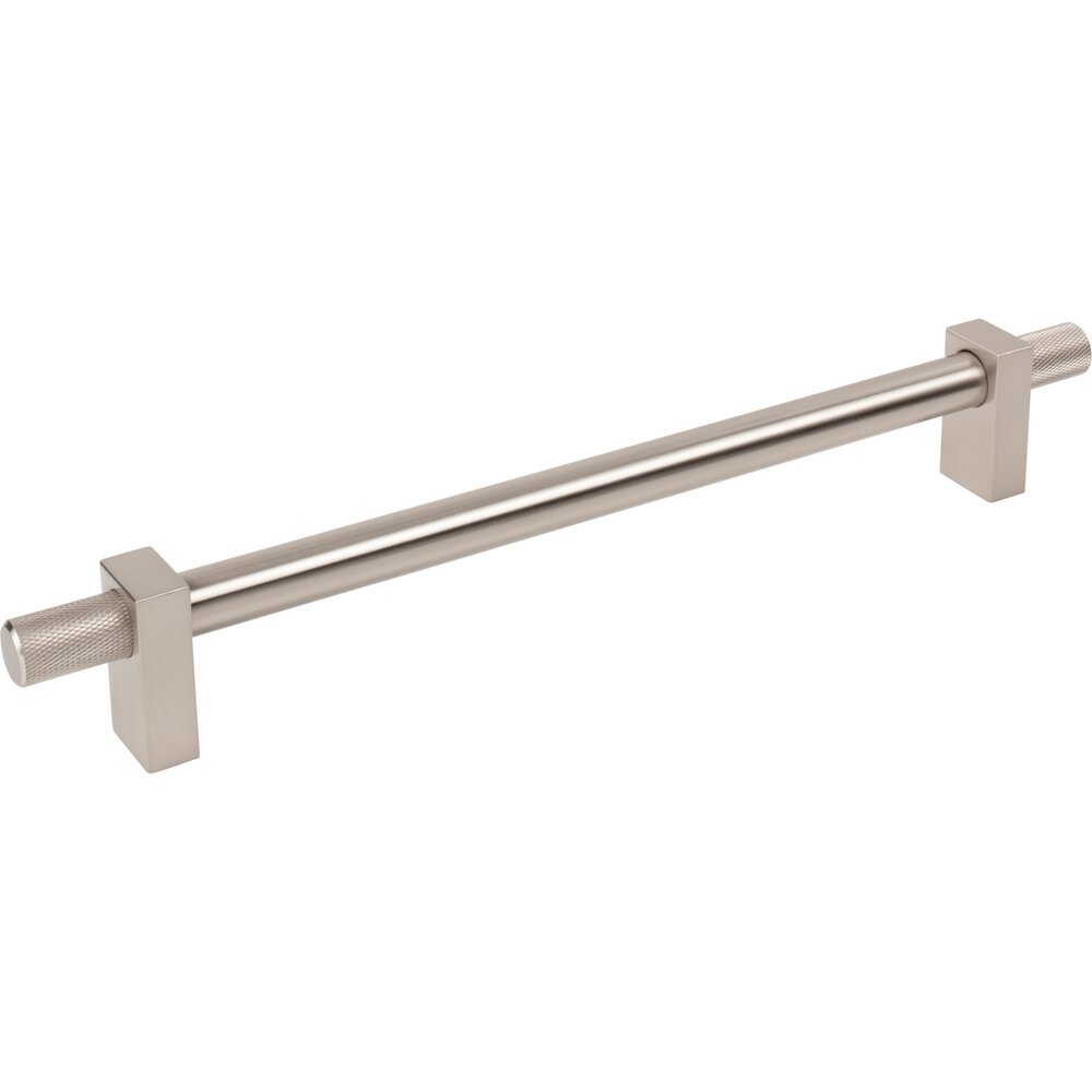 18" Centers Appliance Pull With Knurled Ends in Satin Nickel